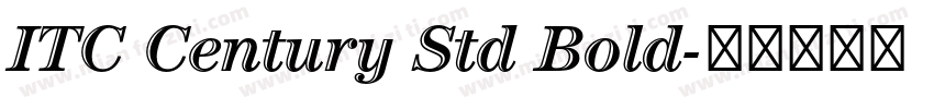 ITC Century Std Bold字体转换